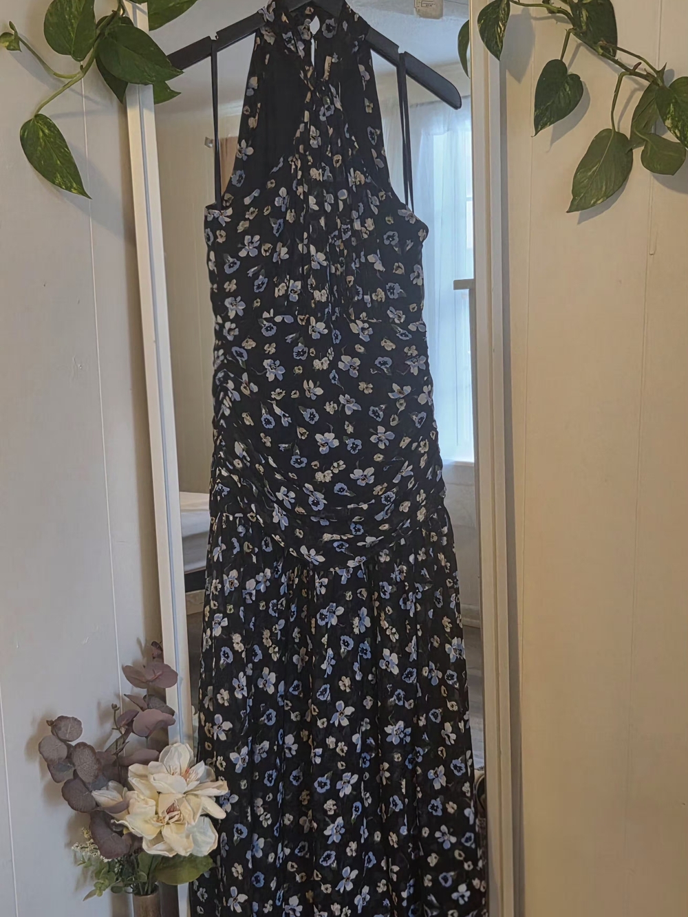 Brock Floral Silk A-Line Maxi Dress - Picture 14 of 14